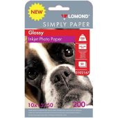 Упаковка бумаги LOMOND Simply Paper InkJet Photo Paper A6 50л 200г/м², 0102167