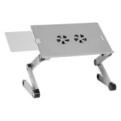 Вид Стол для ноутбука CACTUS LS-T8-C для дома и офиса Серебристый/серебристый, CS-LS-T8-C