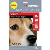 Упаковка бумаги LOMOND Simply Paper InkJet Photo Paper A4 50л 180г/м², 0102169