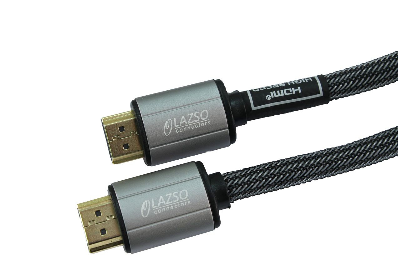 Видео кабель LAZSO HDMI (M) -> HDMI (M) 1 м, WH-111(1M)-B