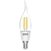 Умная лампа Gauss IoT Smart Home E14, 495лм, свет - тёплый белый/белый, свеча на ветру, 1280112