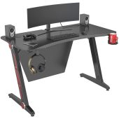 Компьютерный стол CACTUS GTZ игровой тёмно-серый/чёрный, CS-GTZ-BKRD-CARBON