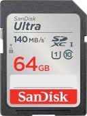 Карта памяти SanDisk Ultra SDXC UHS-I Class 1 C10 64GB, SDSDUNB-064G-GN6IN