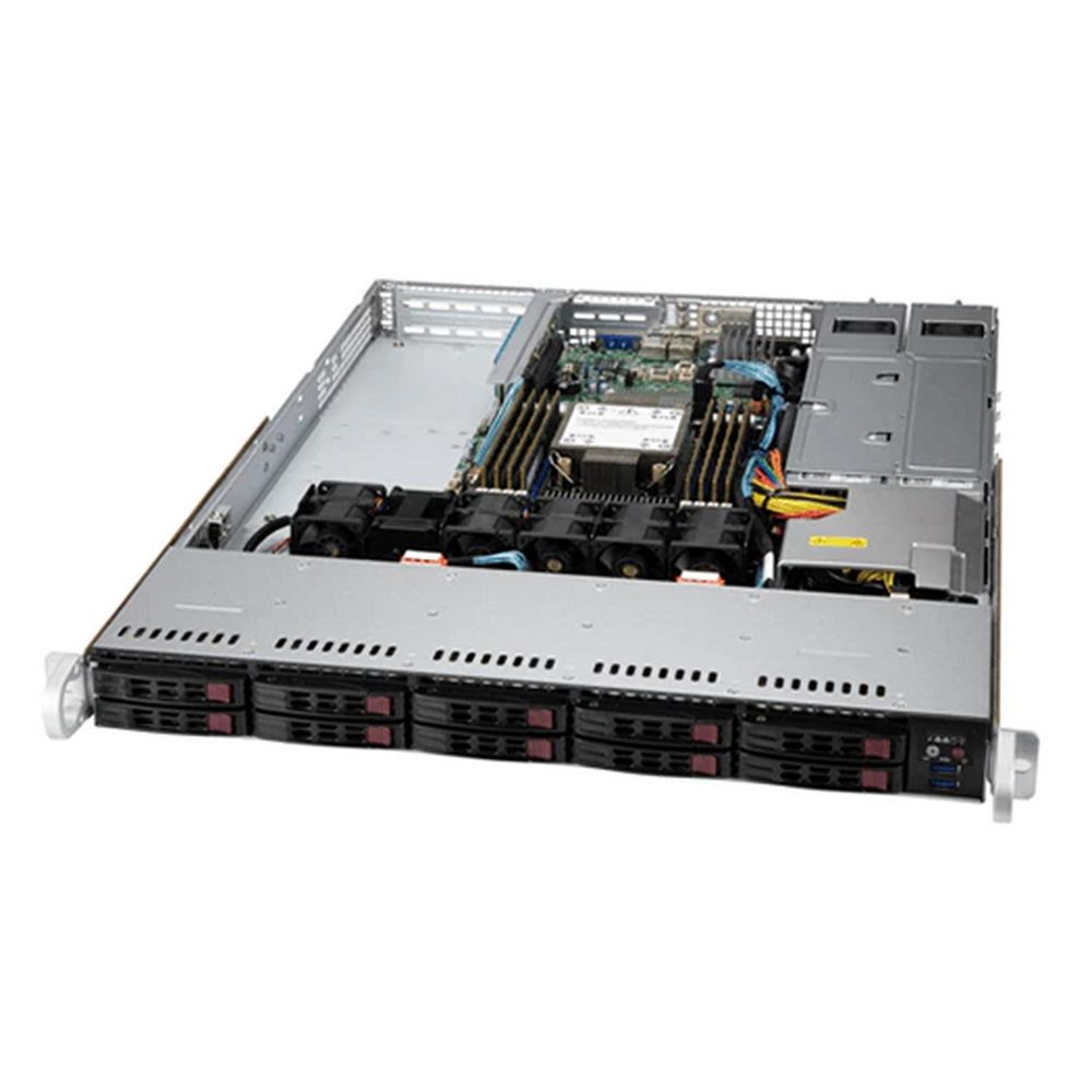 Серверная платформа Supermicro SuperServer 110P-WTR 10x2.5" Rack 1U, SYS-110P-WTR