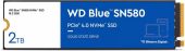 Диск SSD WD Blue SN580 M.2 2280 2 ТБ PCIe 4.0 NVMe x4, WDS200T3B0E