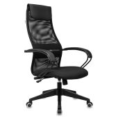 Кресло для руководителей БЮРОКРАТ CH-607 Чёрный, сетка/ткань, CH-607/BLACK