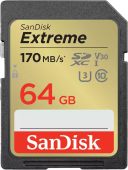 Карта памяти SanDisk Extreme SDXC UHS-I Class 3 C10 64GB, SDSDXV2-064G-GNCIN