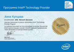 Мамсик (Купцова) А. А. Intel Technology Provider Program