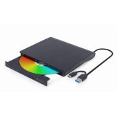 Оптический привод Gembird DVD-USB-03 DVD-RW внешний чёрный, DVD-USB-03