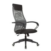 Кресло для руководителей БЮРОКРАТ CH-607 Тёмно-серый, сетка/ткань, CH-607/DGREY