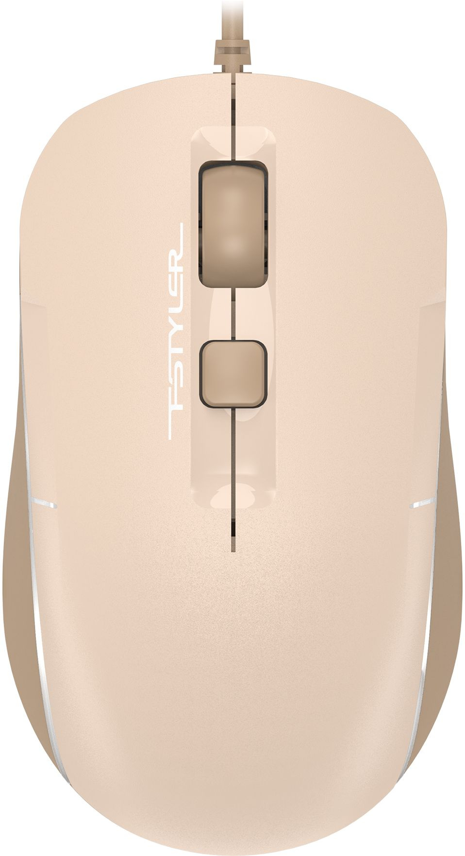 Мышь A4Tech Fstyler FM26 Проводная бежевый, FM26 USB (CAFE LATTE)