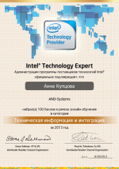 Мамсик (Купцова) А. А. - Intel Technology Expert - Техническая информация и интеграция