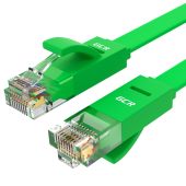 Патч-корд Greenconnect UTP кат. 6 Зелёный 15 м, плоский, GCR-LNC625-15.0m