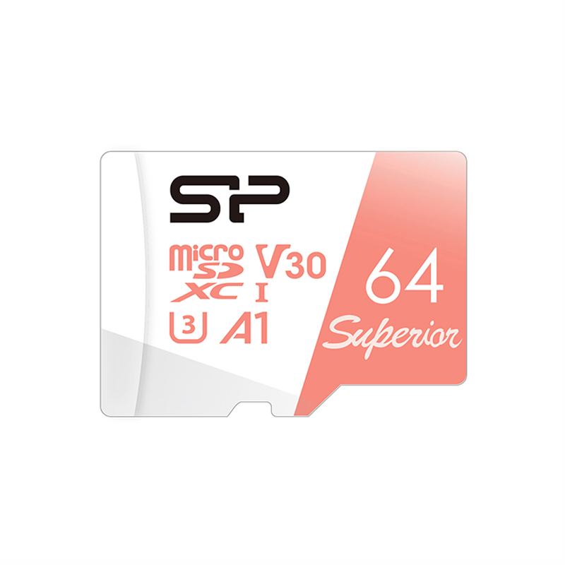 Карта памяти SILICON POWER Superior microSDXC UHS-I Class 3 C10 64GB, SP064GBSTXDV3V20