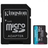 Карта памяти Kingston Canvas Go! Plus microSDXC UHS-I Class 3 C10 64GB, SDCG3/64GB