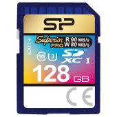 Карта памяти SILICON POWER Superior Pro SDXC UHS-I Class 3 C10 128GB, SP128GBSDXCU3V10