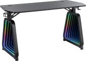 Компьютерный стол CACTUS GMD-BK-RGB игровой чёрный/чёрный, CS-GMD-BK-RGB