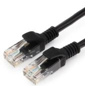 Патч-корд PREMIER UTP кат. 6 чёрный 0.25 м, PP6U-0.25M/BK
