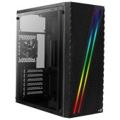 Корпус Aerocool Streak Black Midi Tower Без БП чёрный, 4718009158573