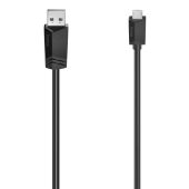 Фото USB кабель Hama Essential Line microUSB (M) -> USB Type A (M) 3A 1,5 м, 00200608
