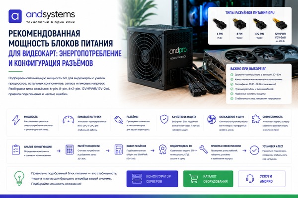 Рекомендованная мощность блоков питания для видеокарт: энергопотребление и конфигурация разъемов