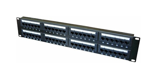 Картинка - 1 Патч-панель IEK 48-ports UTP RJ-45 2U, PP48-2UC5EU-K05