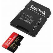 Фото Карта памяти SanDisk Extreme Pro + Adapter microSDXC UHS-I Class 3 128GB, SDSQXCY-128G-GN6MA