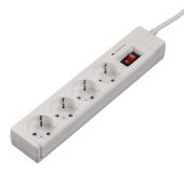 Сетевой удлинитель Hama H-121939 1.5 м белый, 00121939