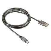 Фото USB кабель Digma USB Type C (M) -> USB Type A (M) 2A 1,2 м, TYPE-C-1.2M-BRAIDED-G