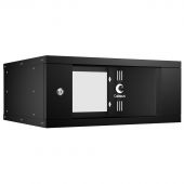 Настенный шкаф Cabeus WSC-05D Light 4U чёрный, WSC-05D-4U55/45-BK