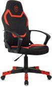 Кресло для геймеров ZOMBIE 100 чёрно-красный, ткань/экокожа, ZOMBIE 100 BR