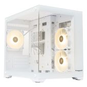 Фото Корпус HSPD F330 Mini Tower Без БП белый, F330-TGWH-ARGB