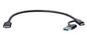 USB кабель Telecom microUSB (M) -&gt; USB Type A (M) и USB Type C (M) 0.3 м, TUS714-0.3M