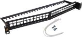 Патч-панель LANMASTER 24-ports UTP Отверстия 1U, LAN-PPAR24OK-UTP