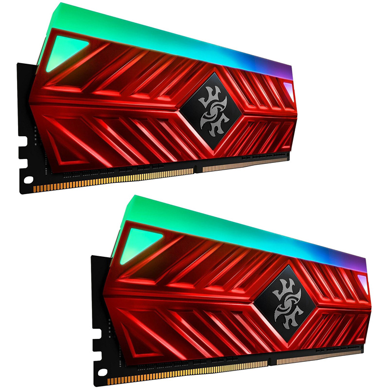 Картинка - 1 Комплект памяти ADATA XPG SPECTRIX D41 Red 16GB DIMM DDR4 3200MHz (2х8GB), AX4U32008G16A-DR41