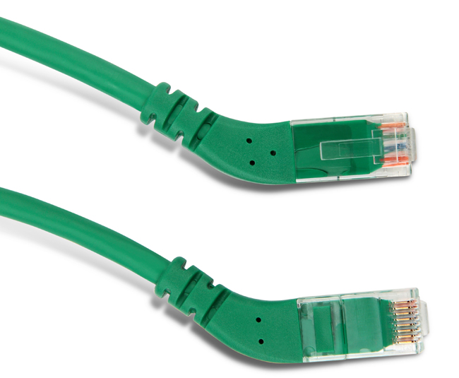 Картинка - 1 Патч-корд Hyperline STP кат. 6 Зелёный 3 м, PC-APM-STP-RJ45/L45-RJ45/L45-C6-3M-LSZH-GN