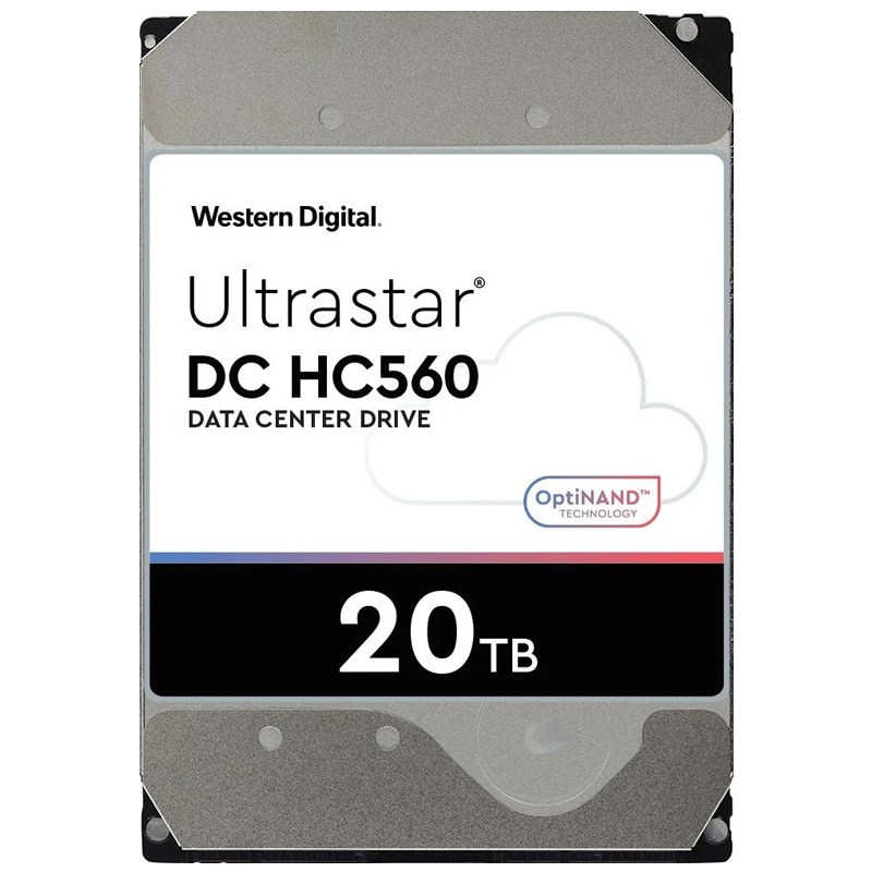 Картинка - 1 Диск HDD WD Ultrastar DC HC560 SATA III (6Gb/s) 3.5&quot; 20TB, 0F38752