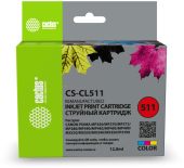 Картридж CACTUS CL511 Струйный Трехцветный 12мл, CS-CL511