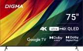 Телевизор Digma DM-LED75UQB31 75" 3840x2160 (4K) чёрный, DM-LED75UQB31