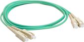 Оптический патч-корд LANMASTER 50/125 мкм аква 5 м, LAN-2SC-2SC/OM3-5.0
