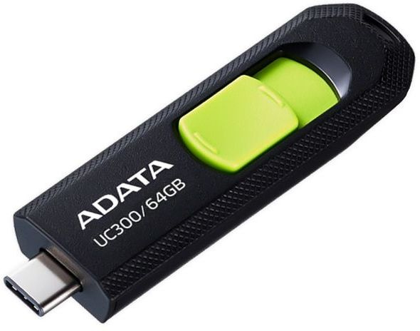 USB накопитель ADATA UC300 USB Type C (USB 3.2 Gen 1) 64 ГБ, ACHO-UC300-64G-RBK/GN