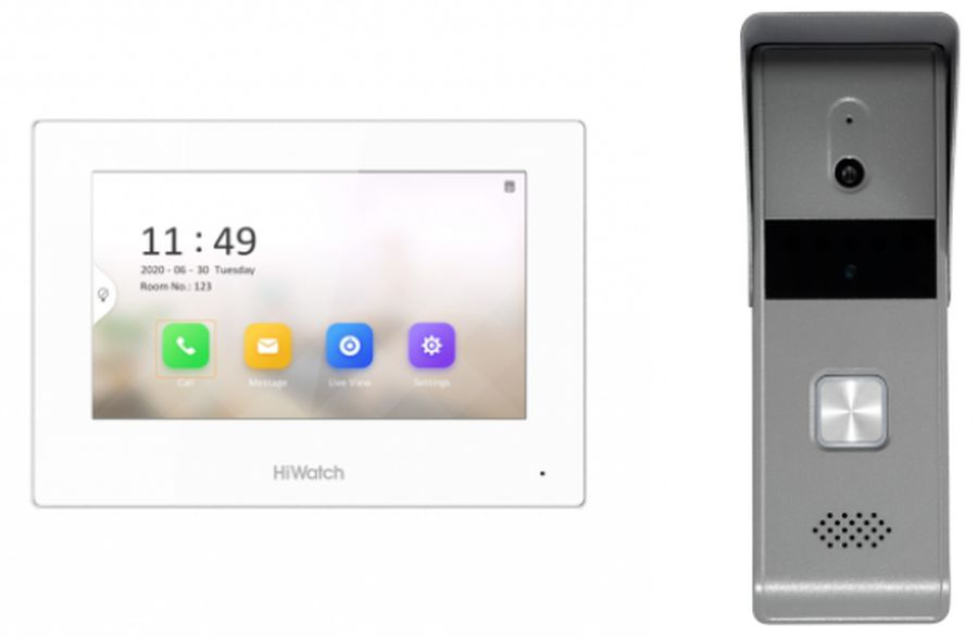 Фото Видеодомофон HiWatch DS-D100HKWF 7" 960x576, DS-D100HKWF