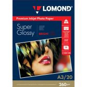 Упаковка бумаги LOMOND Premium InkJet Photo Paper A3 20л 260г/м², 1103130