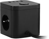 Сетевой удлинитель BURO BU-PC3.1UС-B 1.5 м чёрный, BU-PC3.1UС-B