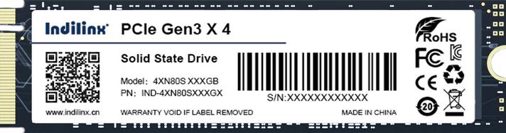 Диск SSD INDILINX M.2 2280 1 ТБ PCIe NVMe, IND-4XN80S001TX