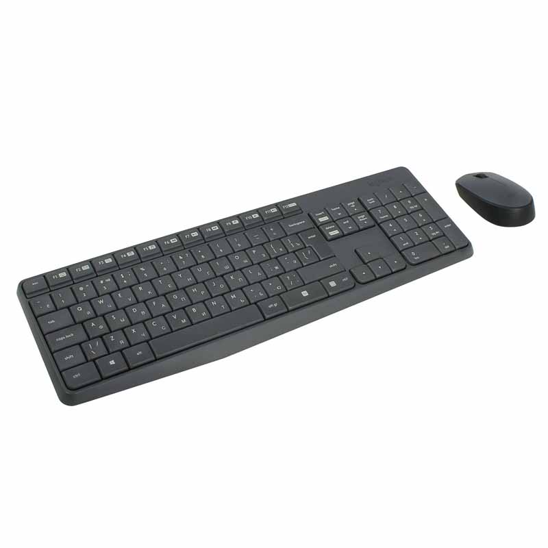 Комплект Клавиатура/мышь Logitech MK235 Беспроводной чёрный, 920-007948