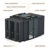 Крыша коридора откидная ЦМО ЦОД-СП-КП, поликарбонат, цвет чёрный, ЦОД-СП-КП-600.900-9005