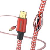 Фото USB кабель Hama Reflective microUSB (M) -> USB Type A (M) 3A 1,5 м, 00178288