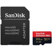 Вид Карта памяти SanDisk Extreme Pro + Adapter microSDXC 512GB, SDSQXCZ-512G-GN6MA