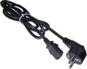 Кабель питания LANMASTER IEC 320 C13 -> Schuko CEE 7 10A 0.5 м, LAN-PP13/SHA-0.5-BK